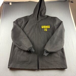 Vintage West Point Cadet Jacket Men's 52 L Black Parka Military USMA 15 Uniform